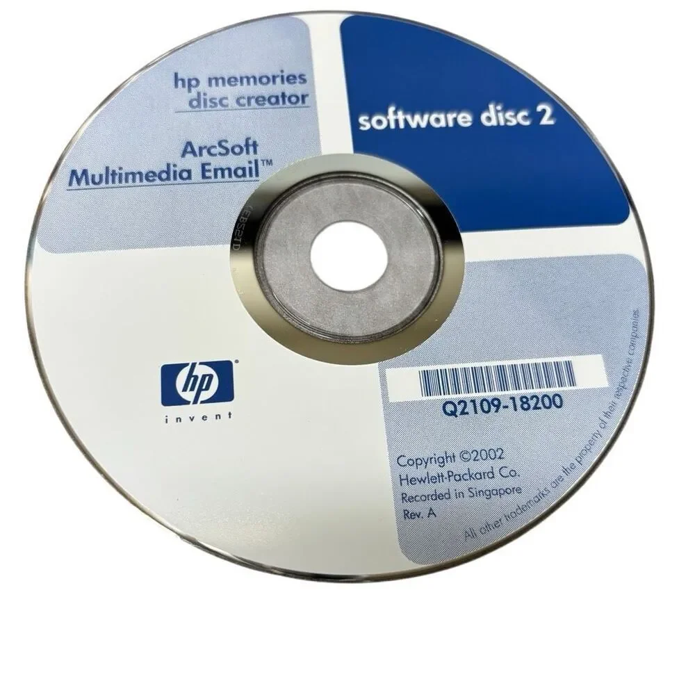 HP Memories Disc Creator ArcSoft Multimedia Email Software Disc 2